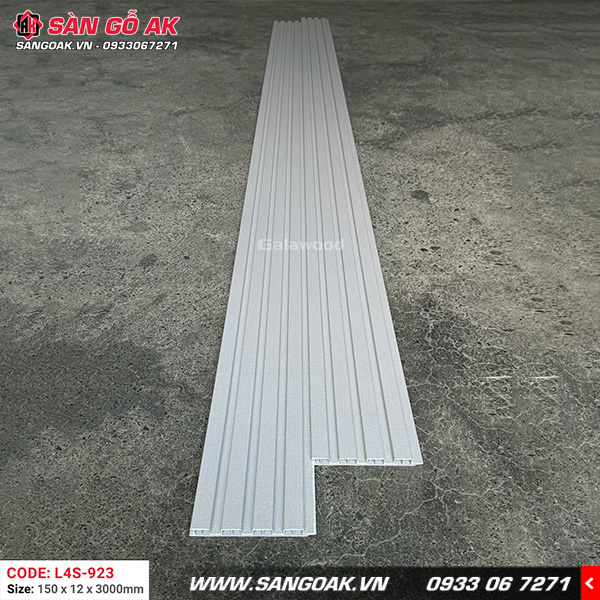 Tấm ốp lam 4 sóng Galawood L4S-923 vân vải xám nhạt